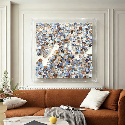 3D Floating PVC Disc Pin Art Shadow Box