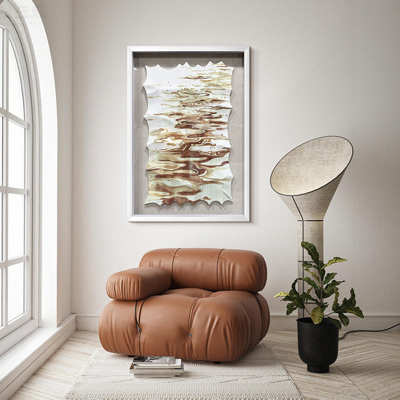 Carved Wood Fluid Abstract Wave Wall Art