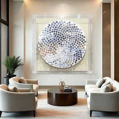 Minimalist Circular PVC Disc Pin Art Shadow Box