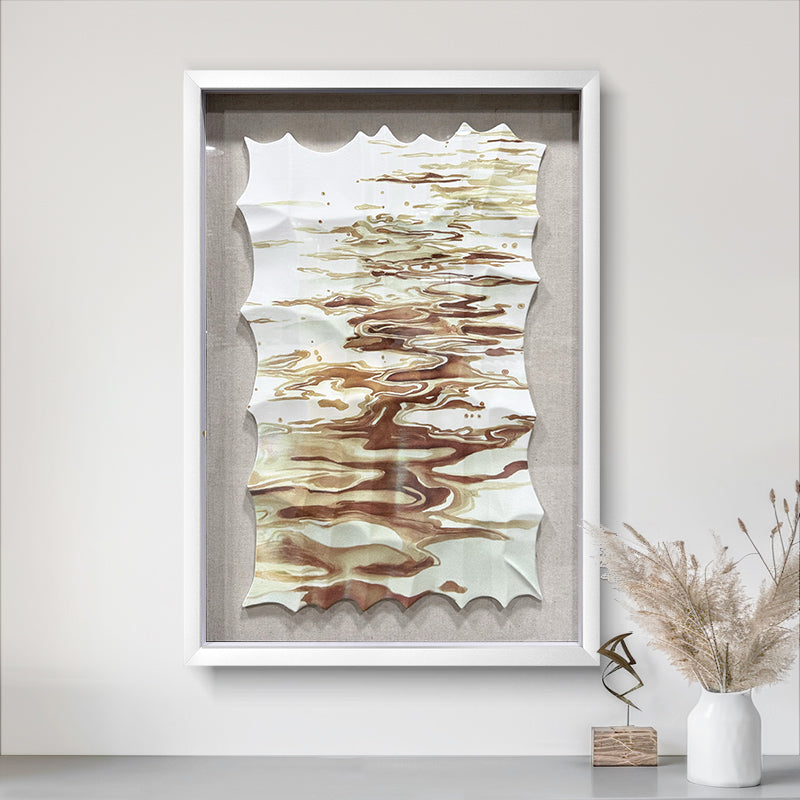 Carved Wood Fluid Abstract Wave Wall Art