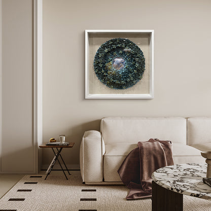 Dried Floral Wall Art Preserved Botanical Round Medallion