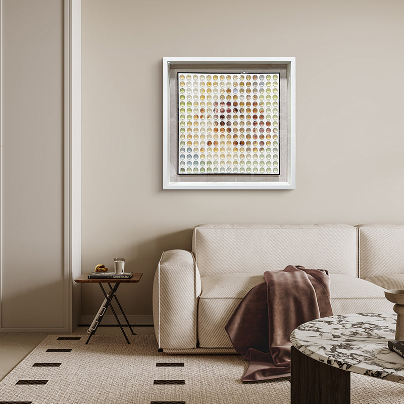 Glass Orb Grid Wall Art Printed Color Matrix Hanging Decor