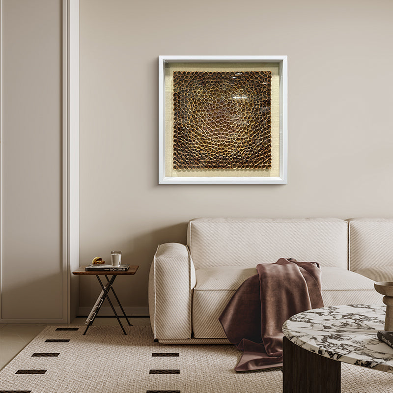 Natural Wood Paper Curl Wall Art Floral Artwork