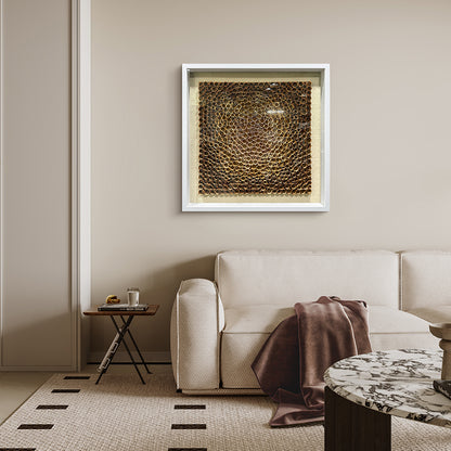 Natural Wood Paper Curl Wall Art Floral Artwork