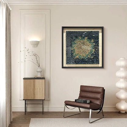 Natural Wood Paper Curl Wall Art Floral Artwork