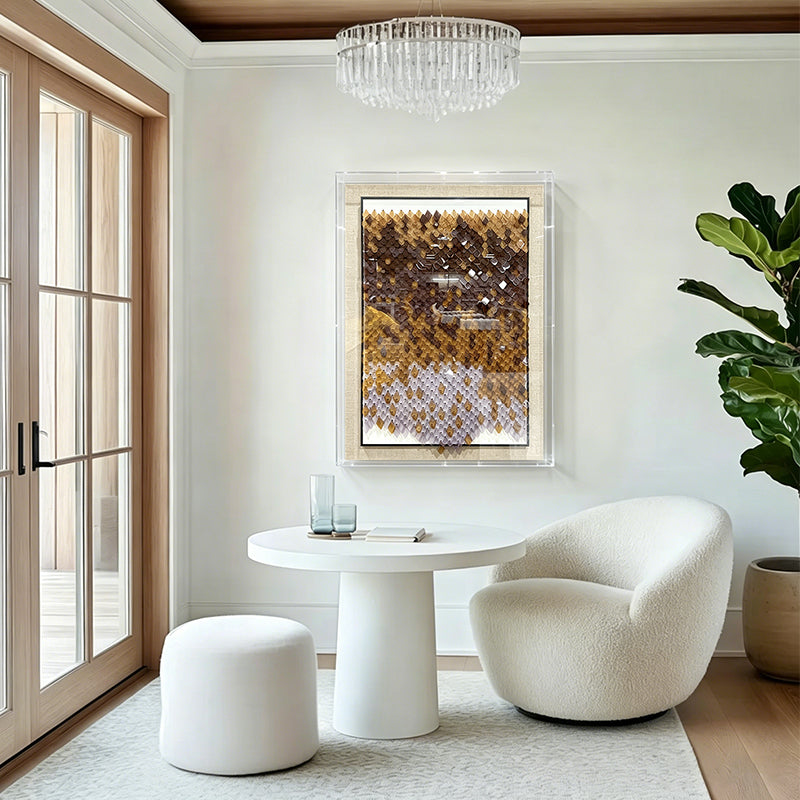 Modern Abstract Acrylic Wall Art Luxury Textured Hanging Sculpture Artwork