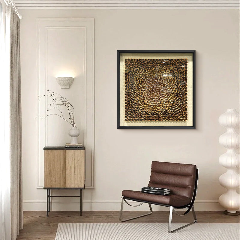 Natural Wood Paper Curl Wall Art Floral Artwork