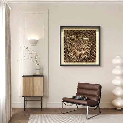 Natural Wood Paper Curl Wall Art Floral Artwork