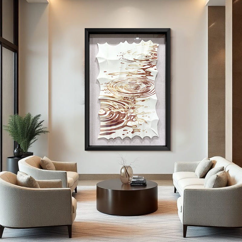 Carved Wood Fluid Abstract Wave Wall Art