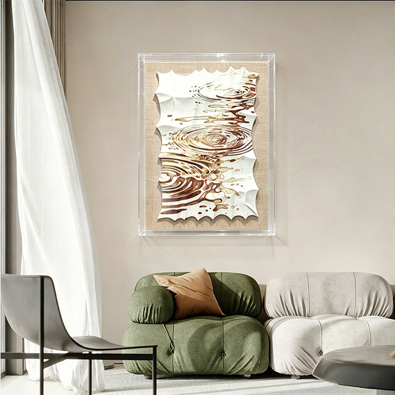 Carved Wood Fluid Abstract Wave Wall Art