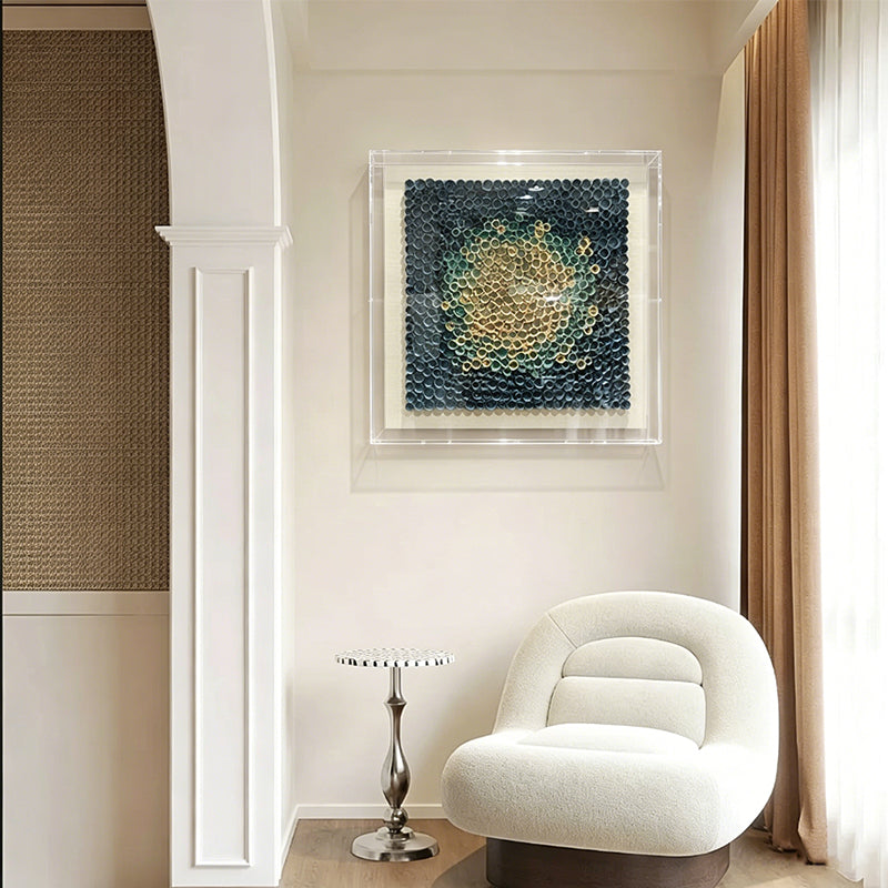 Natural Wood Paper Curl Wall Art Floral Artwork