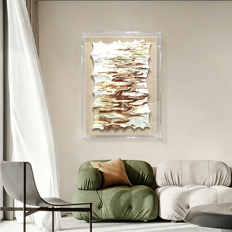 Carved Wood Fluid Abstract Wave Wall Art
