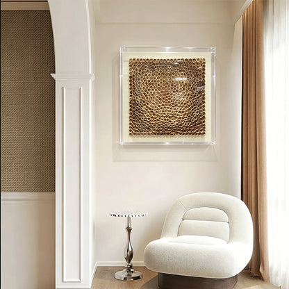 Natural Wood Paper Curl Wall Art Floral Artwork