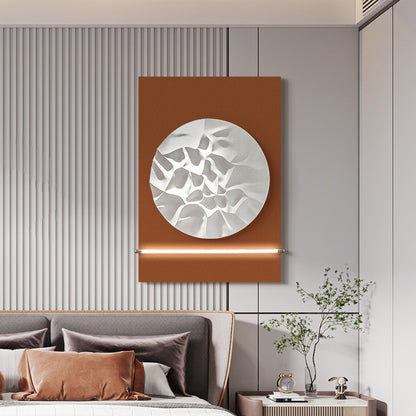 White Geode Brown Wall Sculpture