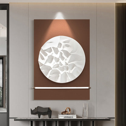 White Geode Brown Wall Sculpture