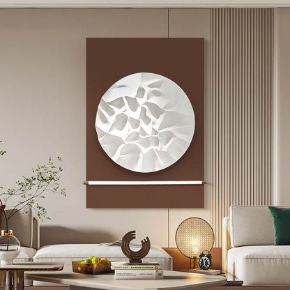 White Geode Brown Wall Sculpture