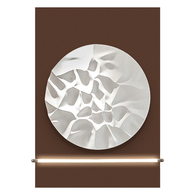 White Geode Brown Wall Sculpture