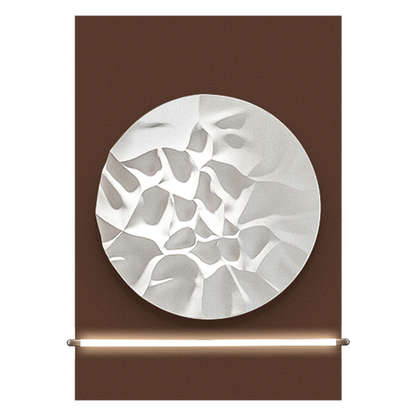 White Geode Brown Wall Sculpture