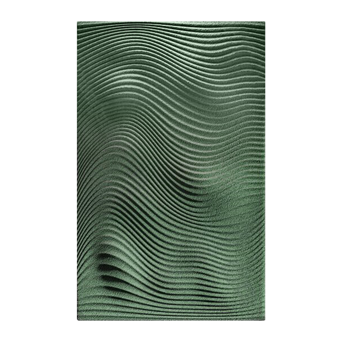 Deep Blue Wave Carved Wall Panel