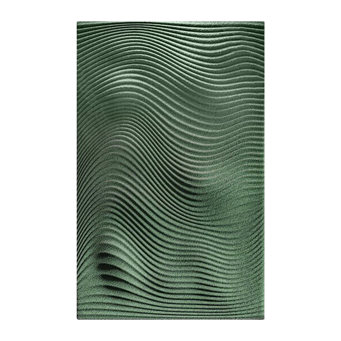 Deep Blue Wave Carved Wall Panel