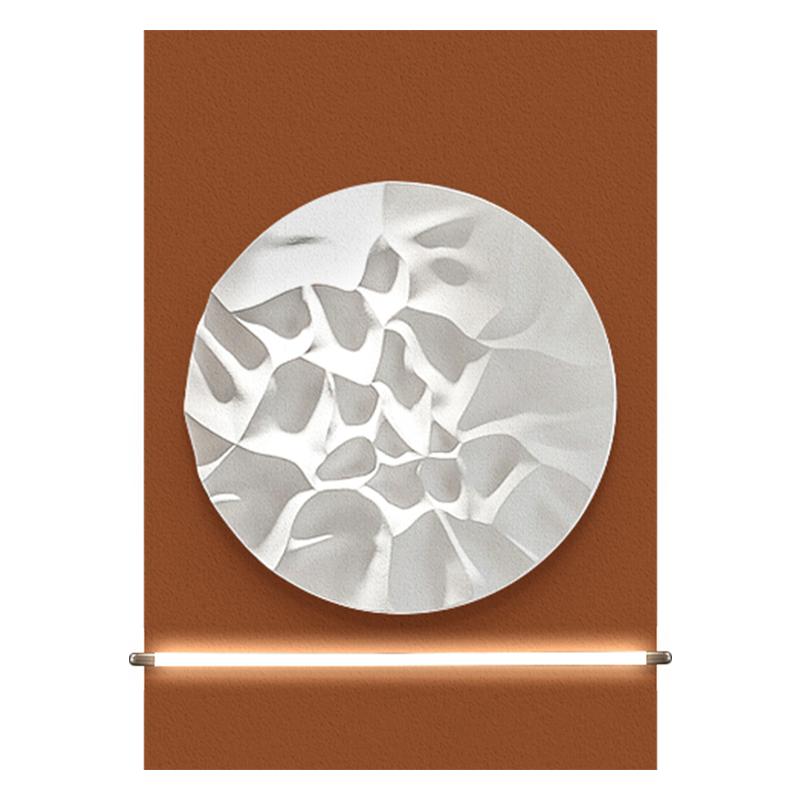 White Geode Brown Wall Sculpture