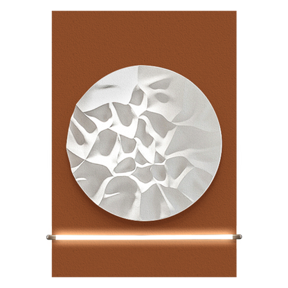 White Geode Brown Wall Sculpture