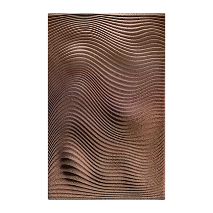 Deep Blue Wave Carved Wall Panel