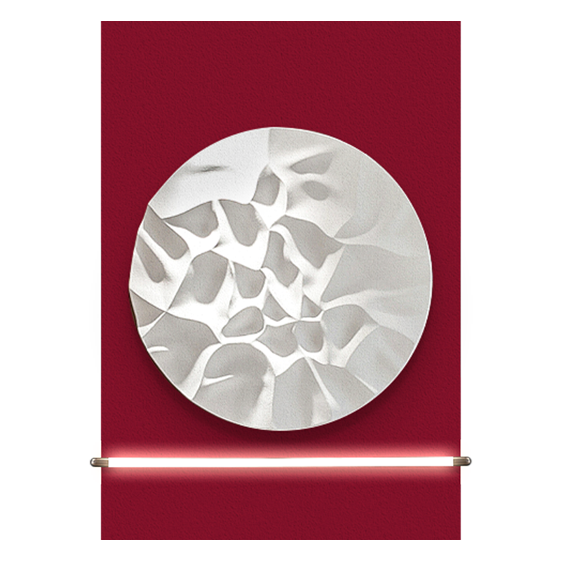 White Geode Brown Wall Sculpture