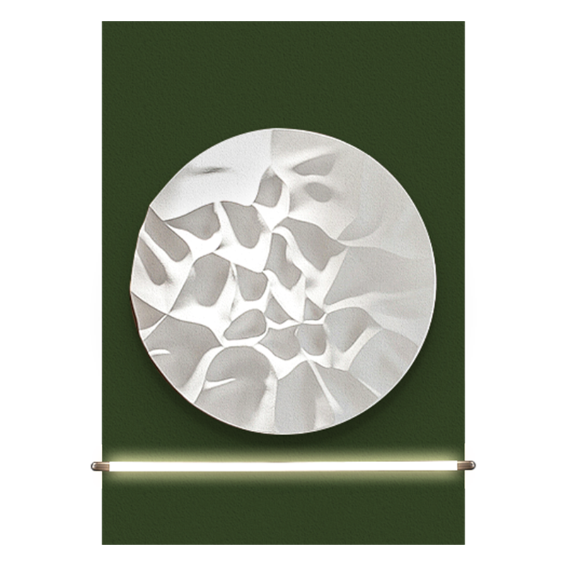 White Geode Brown Wall Sculpture