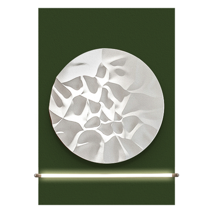 White Geode Brown Wall Sculpture