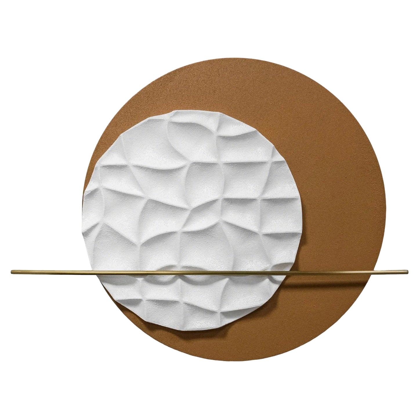 White Ripple Circle Wall Sculpture