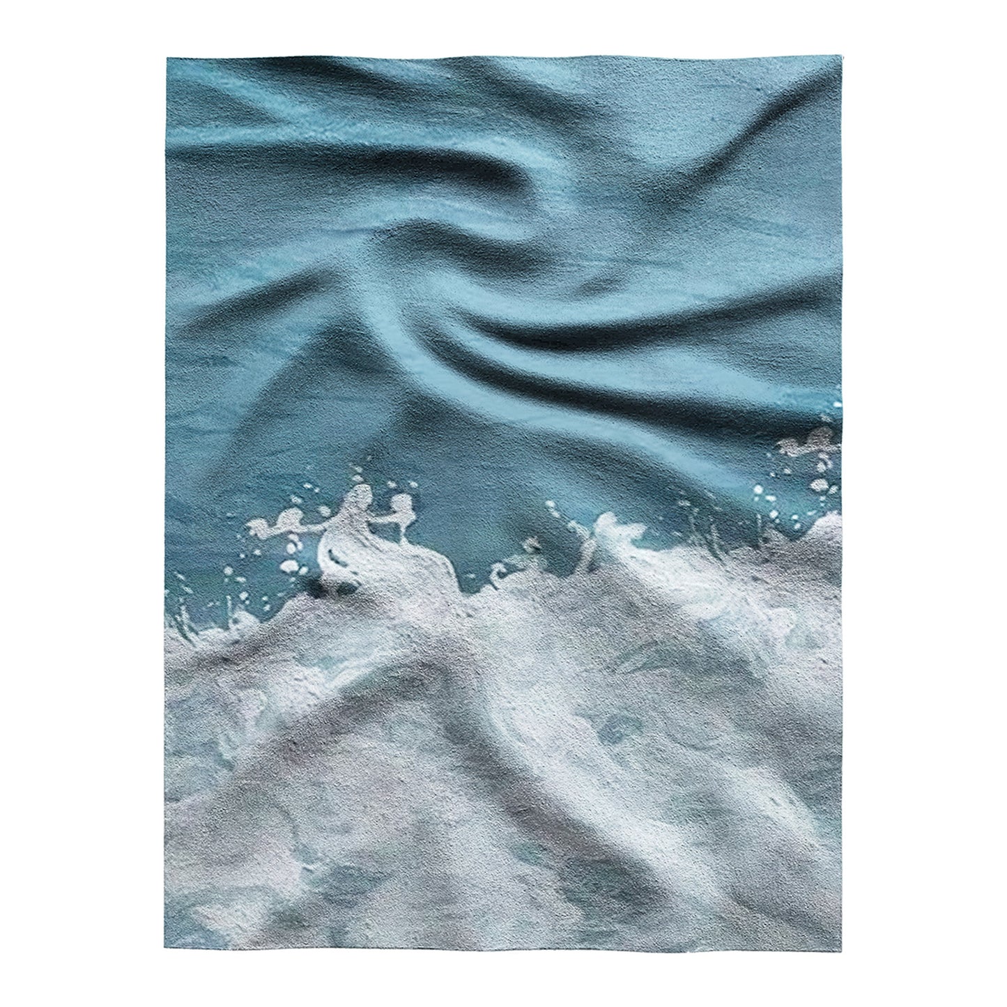 Emerald Silk Wave Textured Wall Art