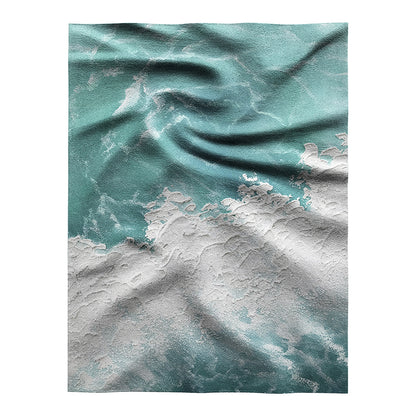 Emerald Silk Wave Textured Wall Art
