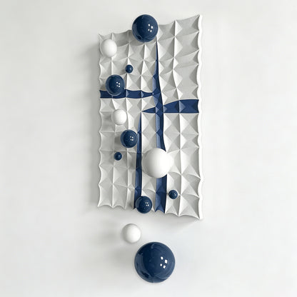 Orange Orbit Mixed Media Wall Art