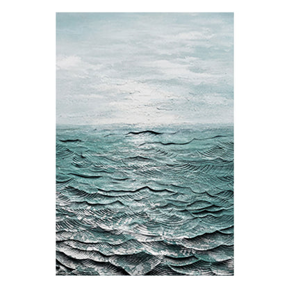 Blue Open Sea Textured Painting
