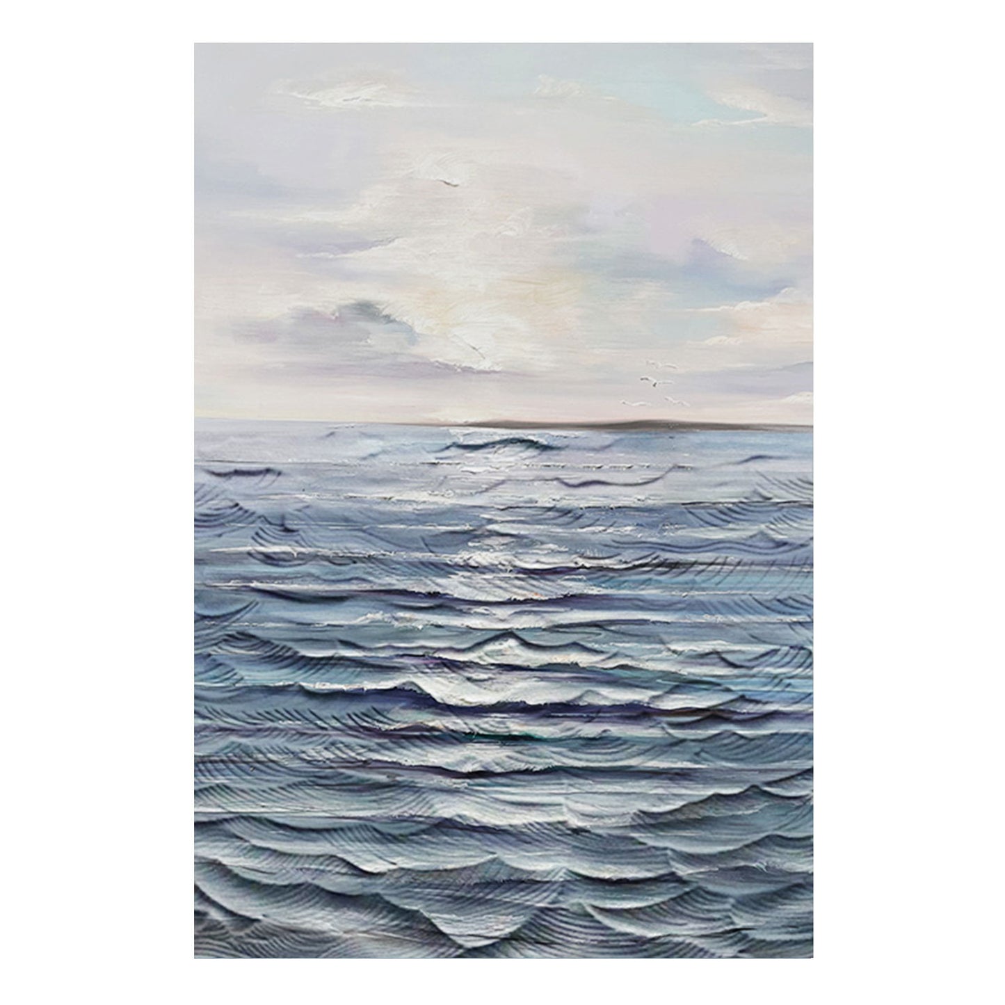 Blue Open Sea Textured Painting