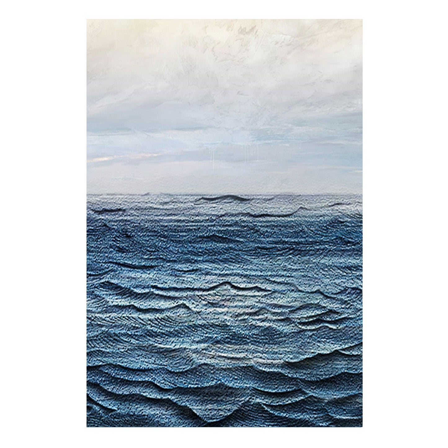 Blue Open Sea Textured Painting