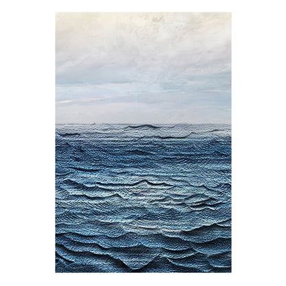 Blue Open Sea Textured Painting