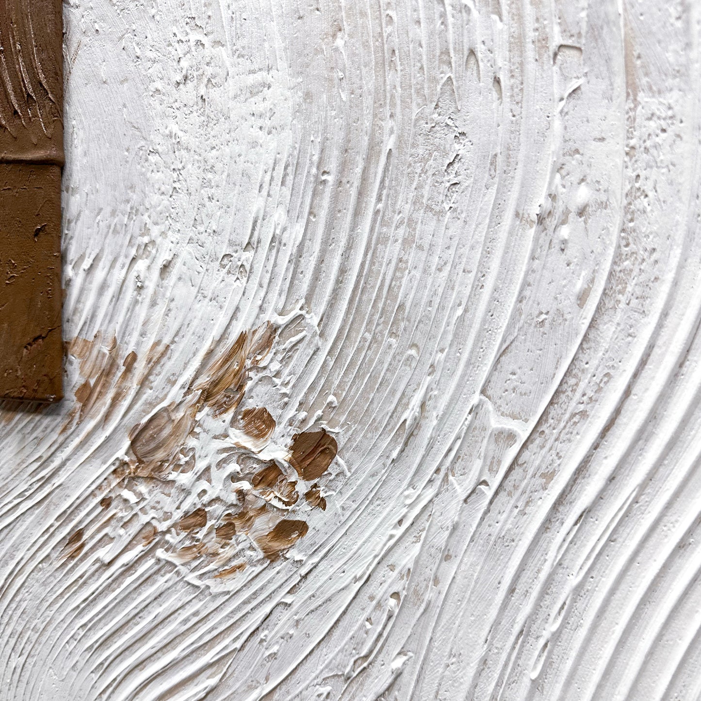 Ivory Grid Mixed Media Wall Art