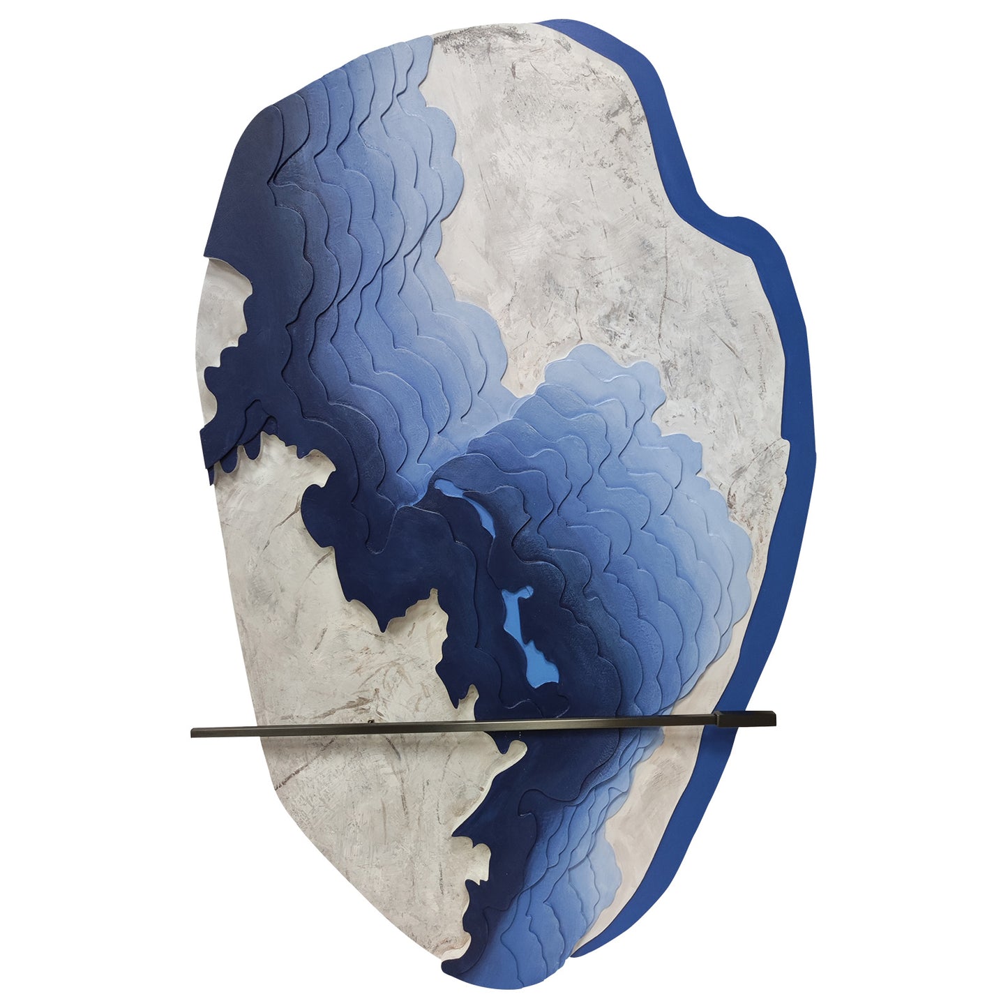 Blue Rift Stone Textured Wall Art