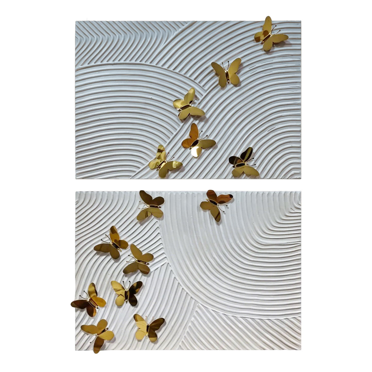 Golden Butterfly Line Wall Panels