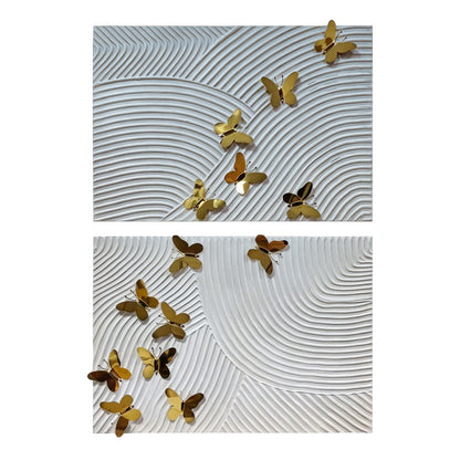 Golden Butterfly Line Wall Panels