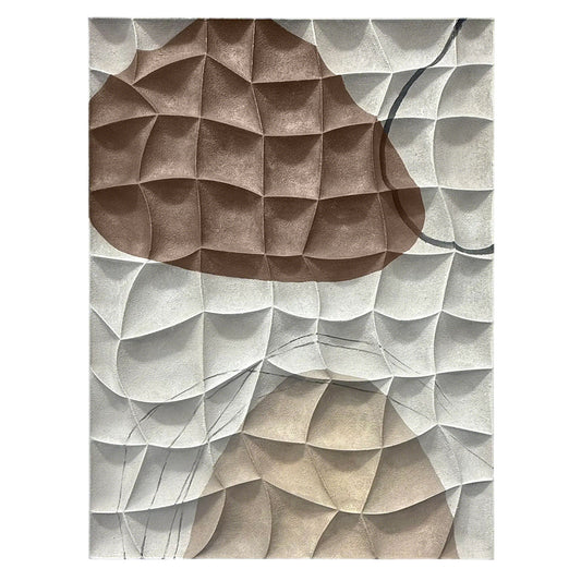 Taupe Leaf Canopy Textured Wall Art