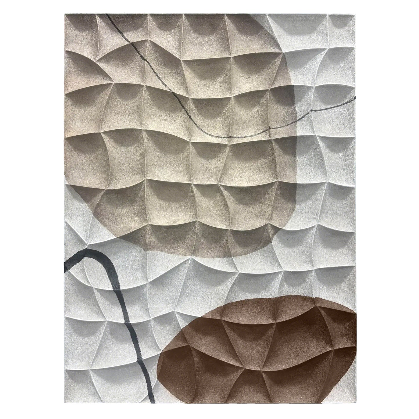 Taupe Leaf Canopy Textured Wall Art