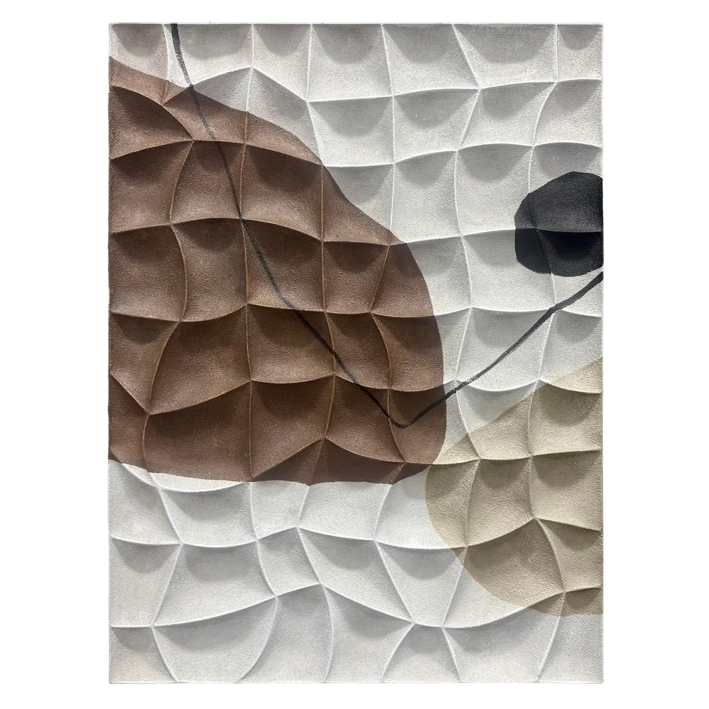 Taupe Leaf Canopy Textured Wall Art