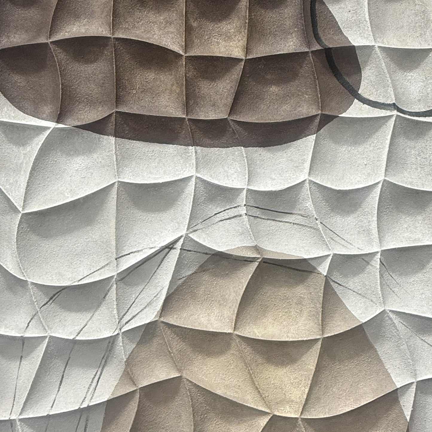 Taupe Leaf Canopy Textured Wall Art