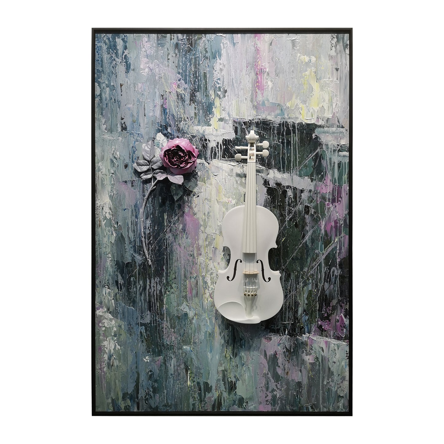 Violin Reverie Mixed Media Wall Art