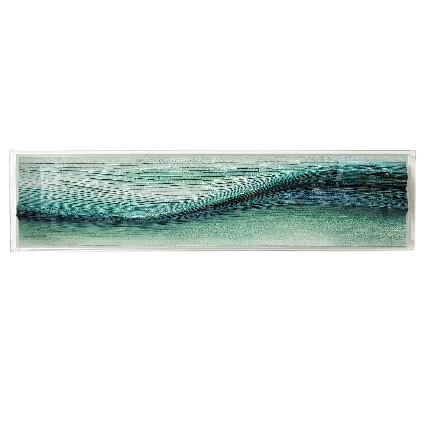 Teal Current Horizontal Textured Art