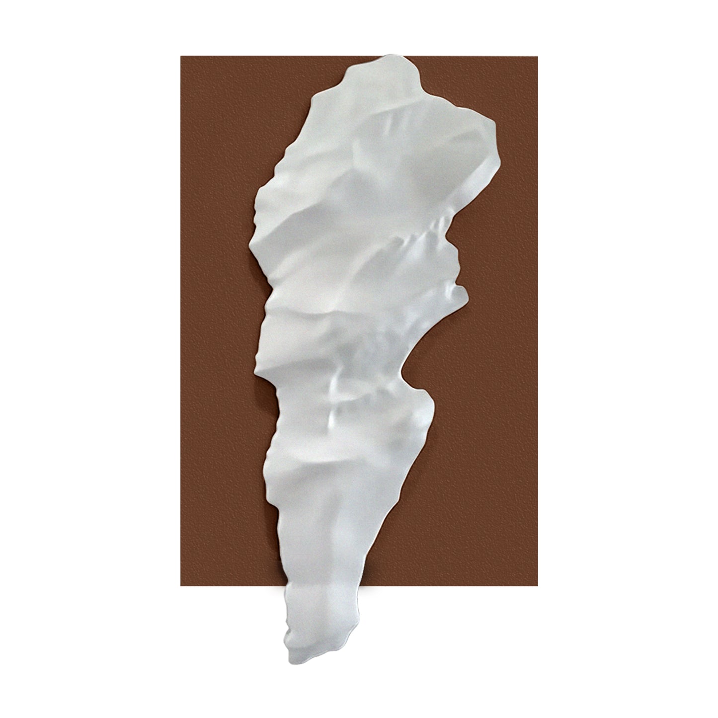 White Melted Form Sandstone Wall Relief