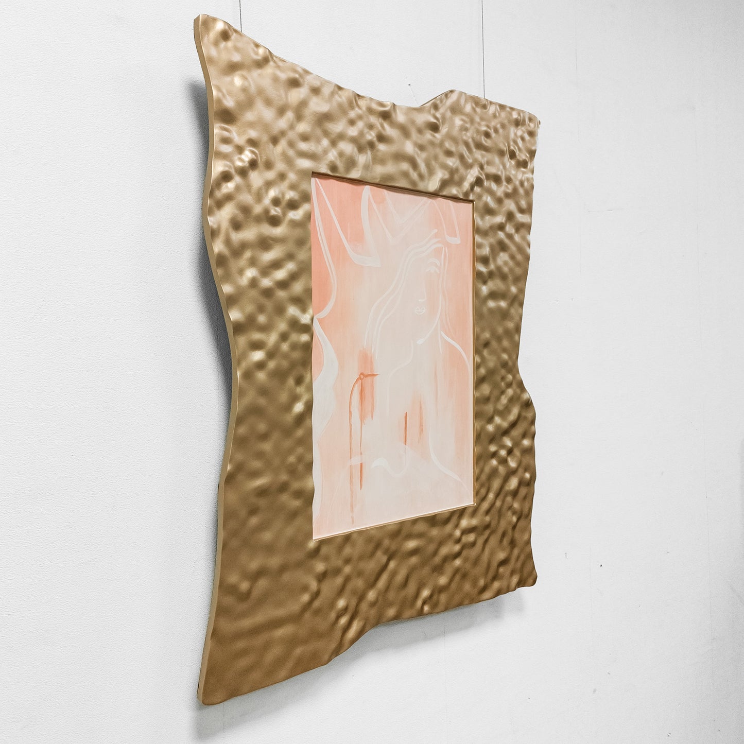 Gold Edge Organic Textured Wall Art